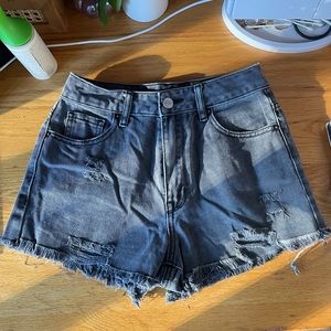 Dark grey jean shorts